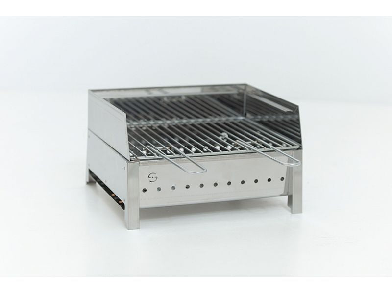 Barbecue a carbone Lisa Stromboli 40x30 portatile in acciaio inox