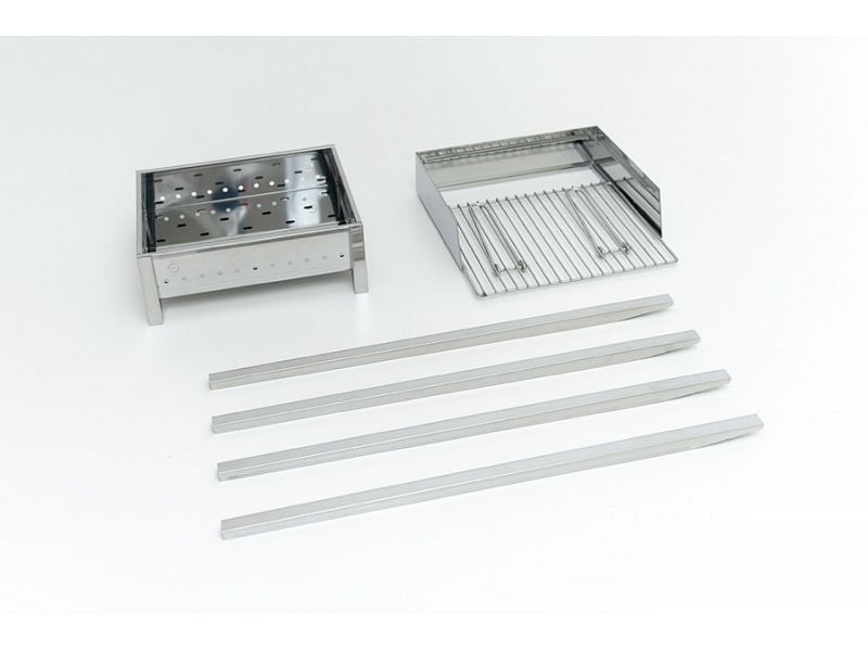 Barbecue a carbone Lisa Stromboli 40x30 portatile in acciaio inox