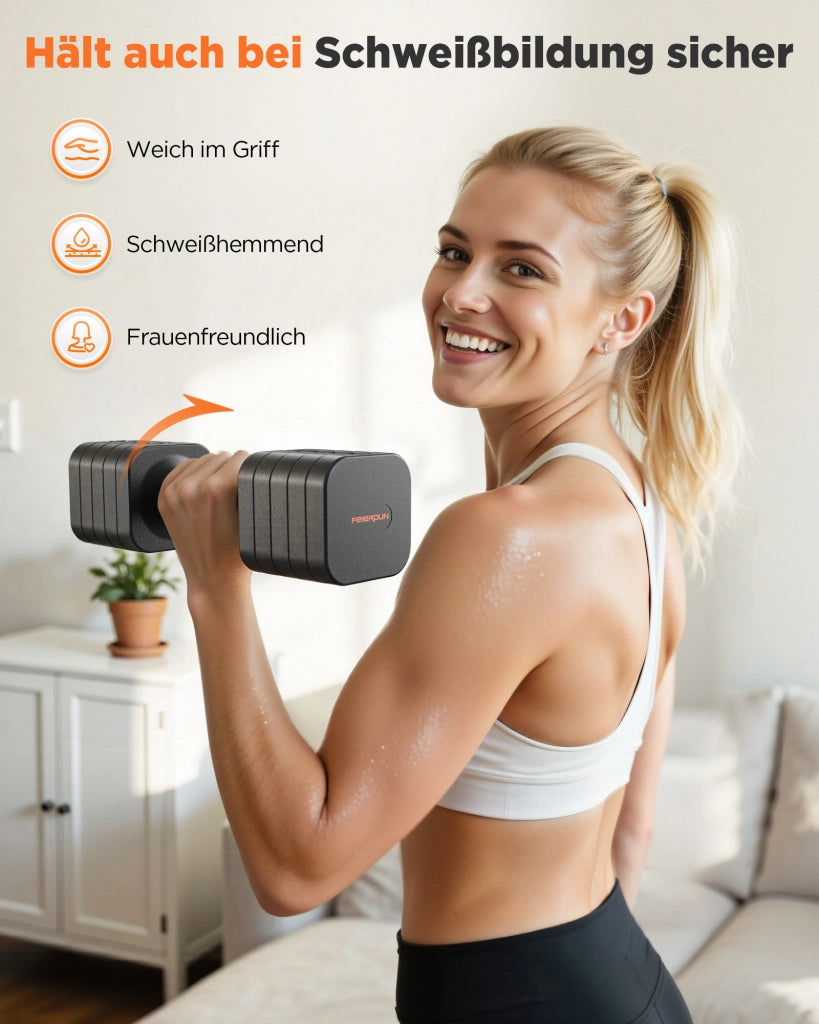 Set Manubri Regolabili 5-in-1 ¨C Xylo ¨C 9 kg, 2 Pezzi per Home Gym e Allenamento Esterno