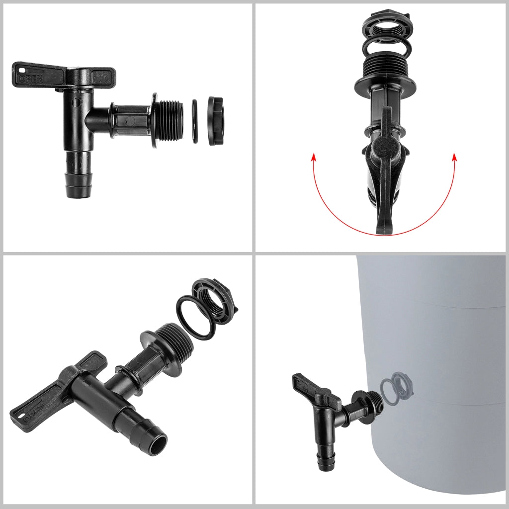 Rubinetto da giardino KADAX 3/4 per serbatoio di acqua piovana con valvola a barilotto