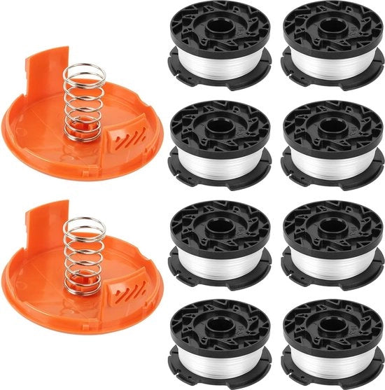 8 Set di Spazzole per Fili per Trasformatori di Prato - Compatibile con Spazzole per Trasformatori di Prato - Spazzole di Ricambio con 2 Coperture e 2 Cavi