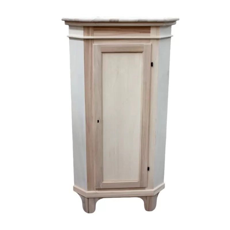 Mobile angolo in legno 1 porta arte povera tinta noce l.52 x 52 h.138 (805) - Mobili 2G