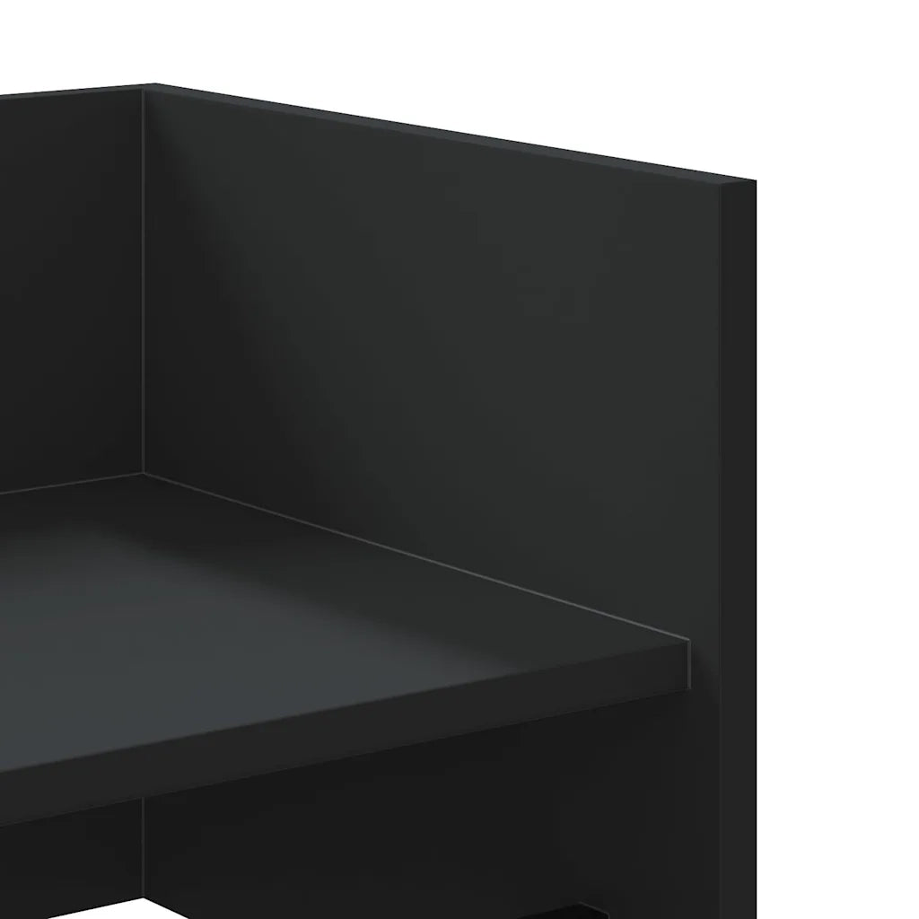 vidaXL Scaffale a Parete Nero 100x35x30,5 cm in Legno Multistrato