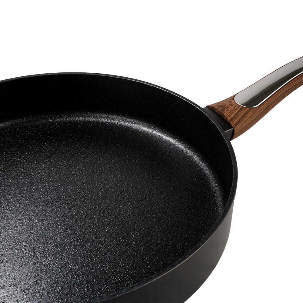 Padella Elegance Wood 24 cm doppio fondo acciaio inox, manico Soft touch