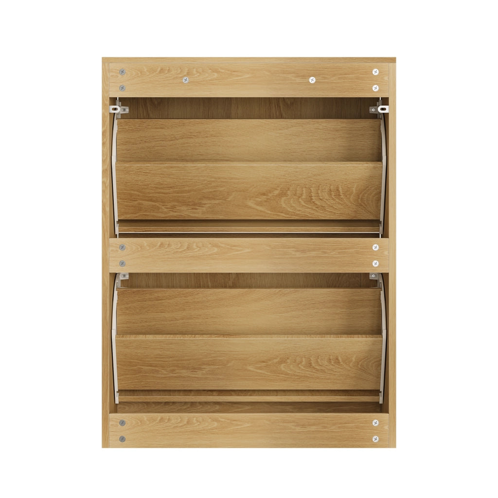SCARPIERA con 2 ribalte, stile moderno, MDF e truciolare, colore rovere