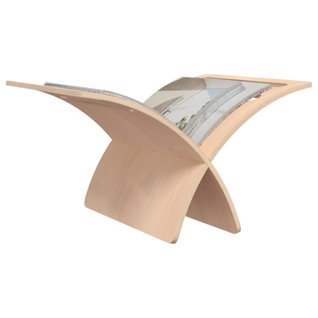 Portariviste da Pavimento in Legno Colore Naturale CFW1521876