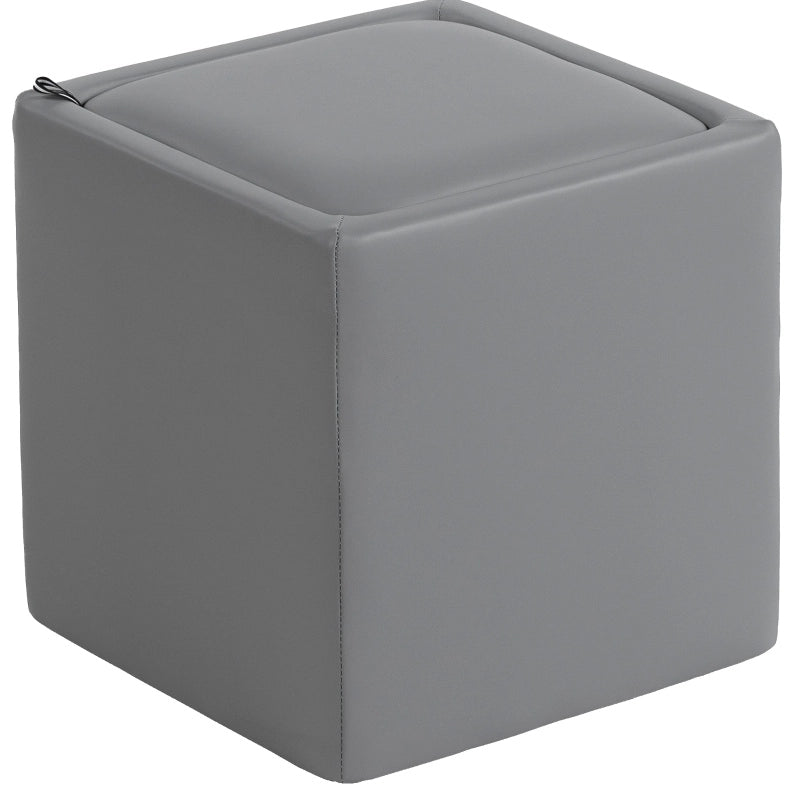 Pouf contenitore quadrato grigio 40 x 40 x 40 cm