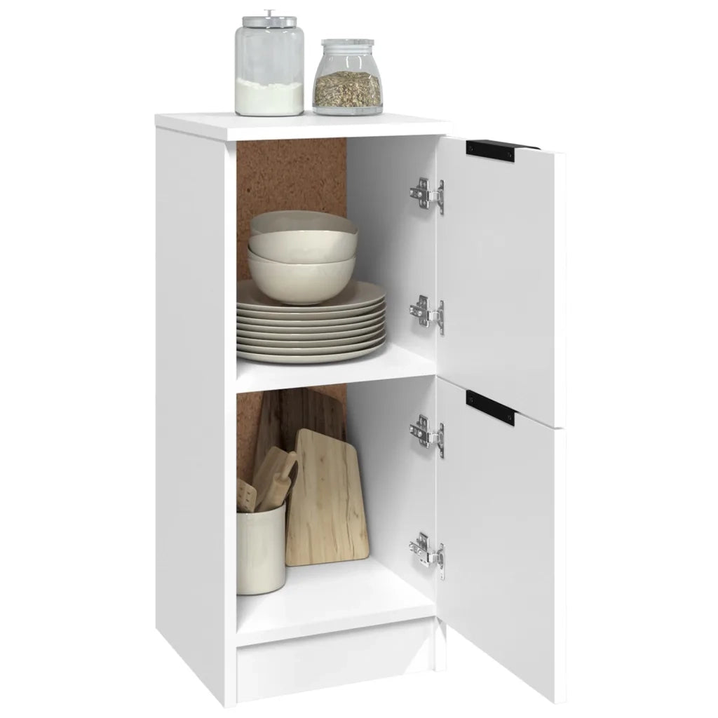 Credenze 2 pz Bianche 30x30x70 cm in Legno Multistrato 811170
