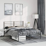 Giroletto con Testiera e Pediera Metallo Nero 135x190 cmcod mxl 80543