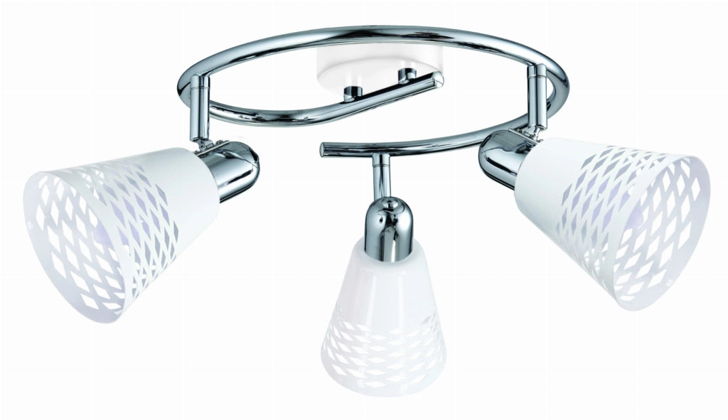 Candellux plafoniera Discovery 3xE14 cromo/bianco 50cm