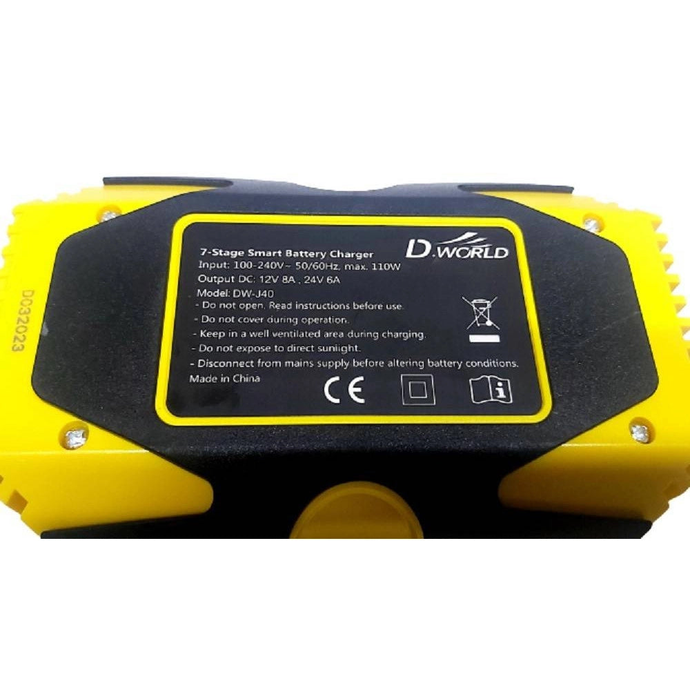 Trade Shop - Caricabatterie Intelligente Avviatore Emergenza Batteria Auto 12v-8a 24v-6a J40 -