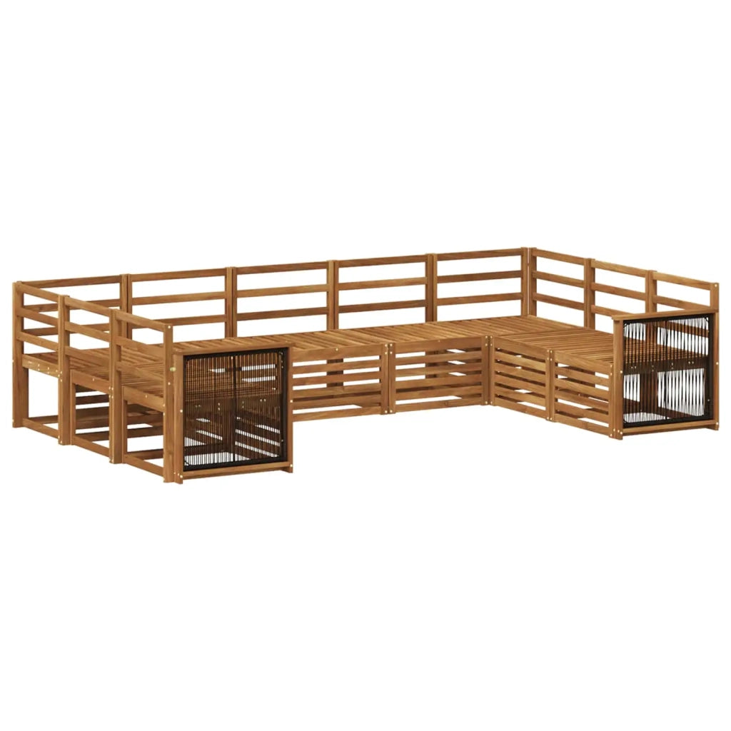 Set divano sezionale 7 pcs Naturale Legno di Acacia Massello 3384830