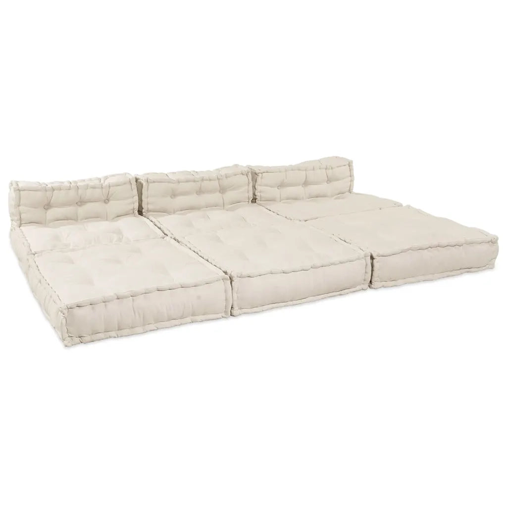 vidaXL Cuscino 4 pcs Crema 70 x 70 x 54 cm Poliestere