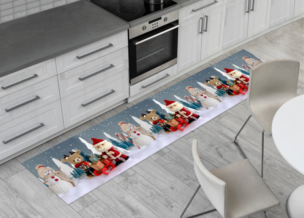 Tappeto Natale Passatoia Cucina Antiscivolo Sottolavello Digitale Pupazzo Maglia 479 - 50x180 - Pupazzo Maglia