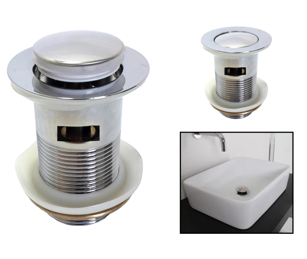 Piletta scarico click clack universale tappo lavabo lavello bidet  59600/86033