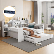 Divano letto multifunzione legno bianco 140x200 cm