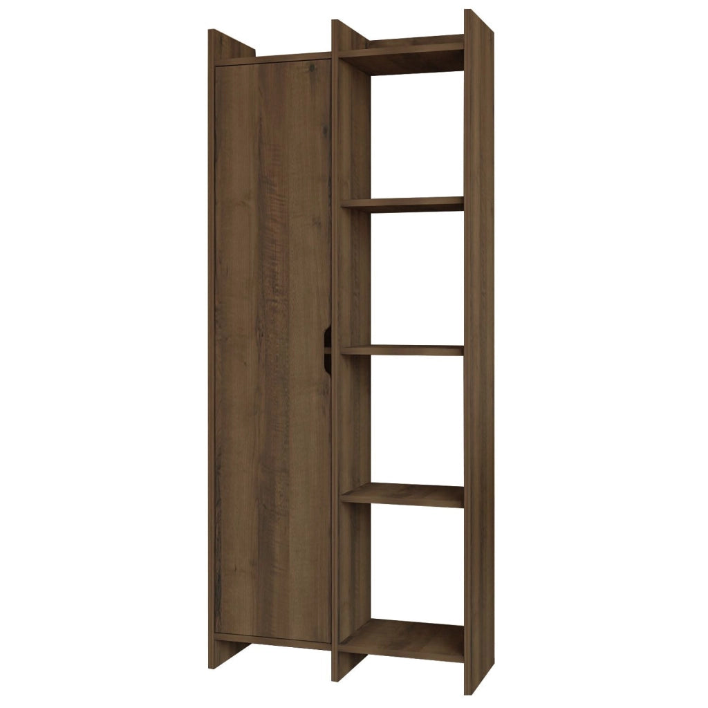 Libreria in legno "Offerta" 70 x 30 x 180 cm - Noce antico