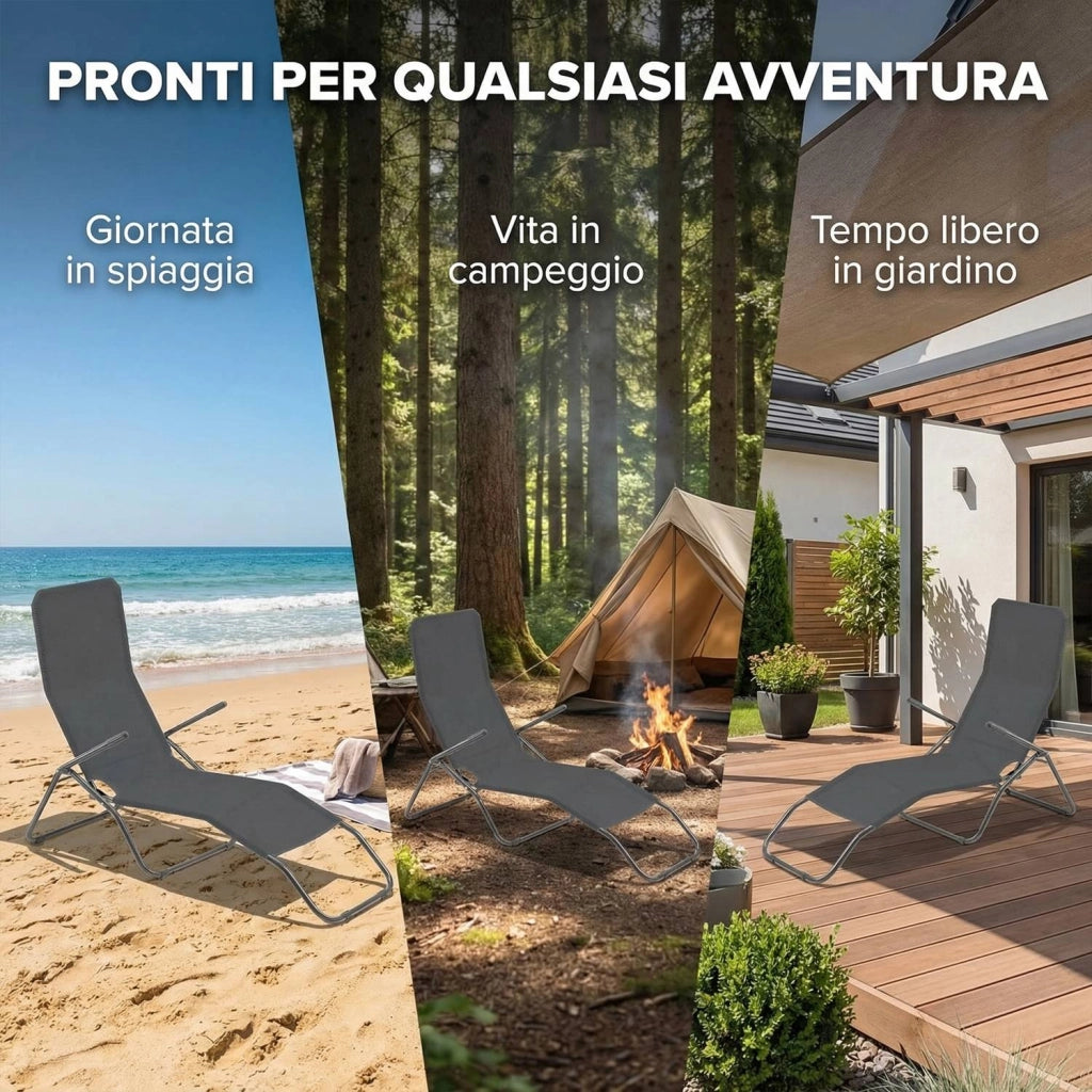 Marvin Lettino Basculante da Giardino Swing Sdraio Oscillante in Acciaio Telo Textilene Traspirante Relax Ergonomico per
