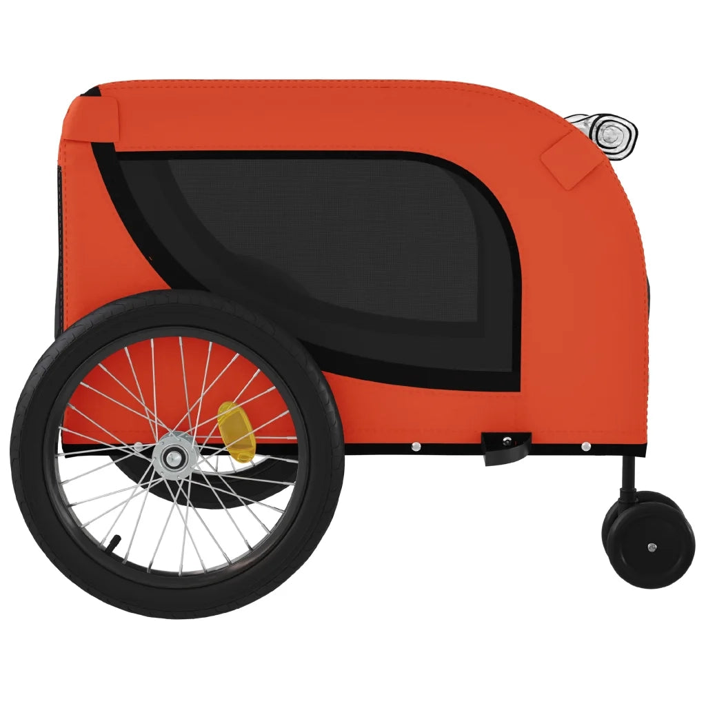 Rimorchio da Bici per Animali Arancione e Nero Oxford e Ferro 94026
