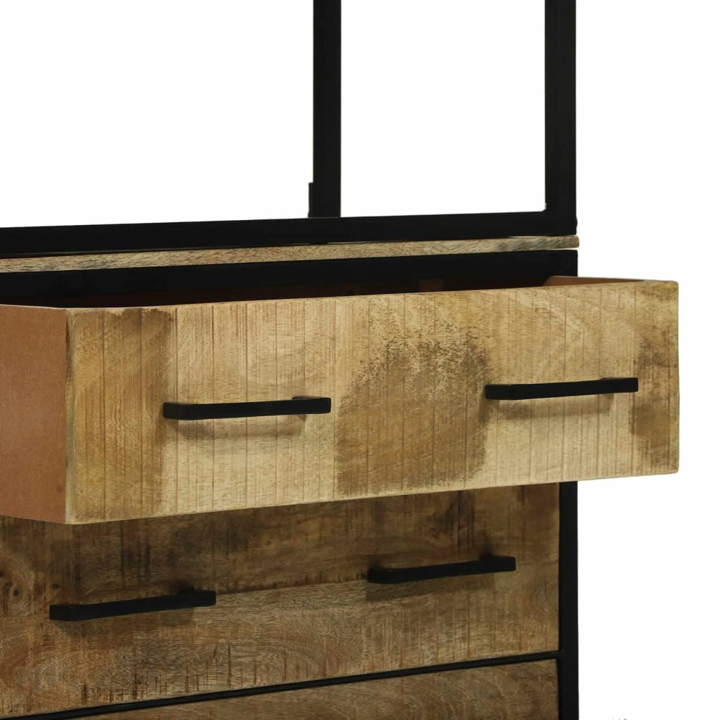 Credenza Marrone 70 x 35 x 180 cm Legno di mango massello 3310126