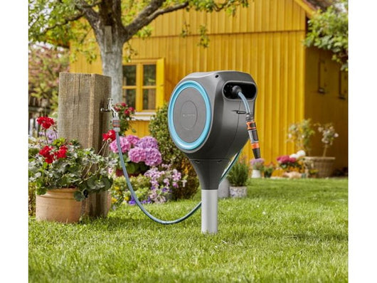 Avvolgitore Automatico Tubo Acqua da Giardino Gardena RollUp-S con 15 metri di tubo