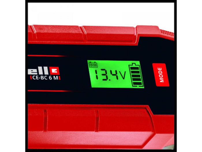 Caricabatterie Einhell CE-BC 6 M auto e moto 6A compatibile con batterie gel/AGM