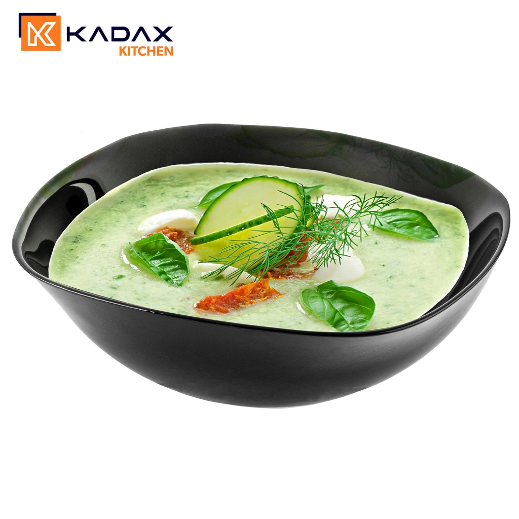 KADAX Komplet 6 salaterek Quadro czarne 15 cm P143