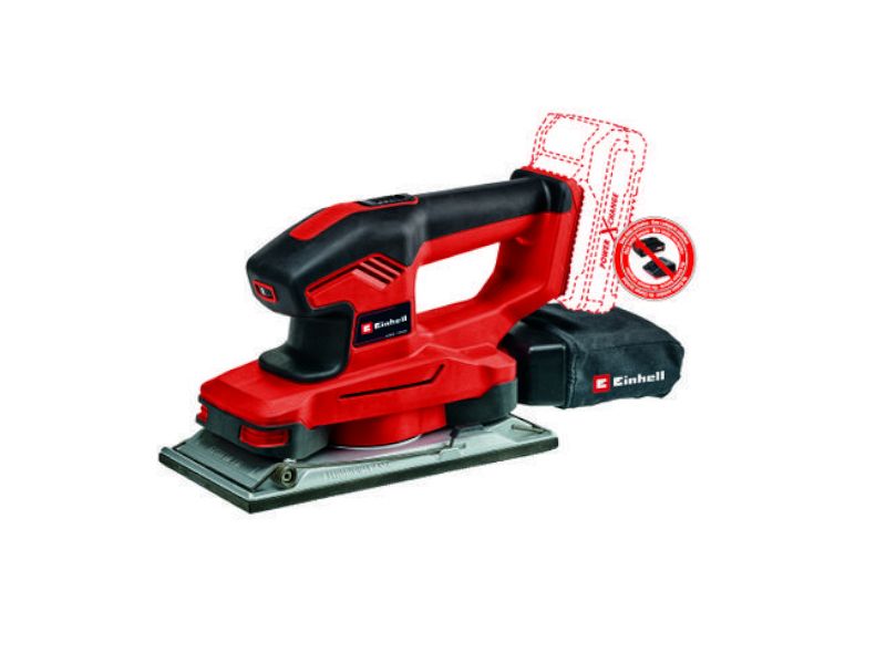 Levigatrice orbitale a batteria Einhell TE-OS 18/230 Li Solo 3 carte abrasive