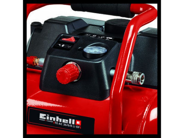 Compressore TE-AC 36/6/8 Li OF Set di Einhell senza batteria e carica