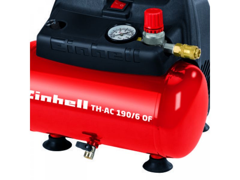 Compressore elettrico Einhell TH-AC 190/6 OF capacitA~Acirc; 6L pressione 8bar