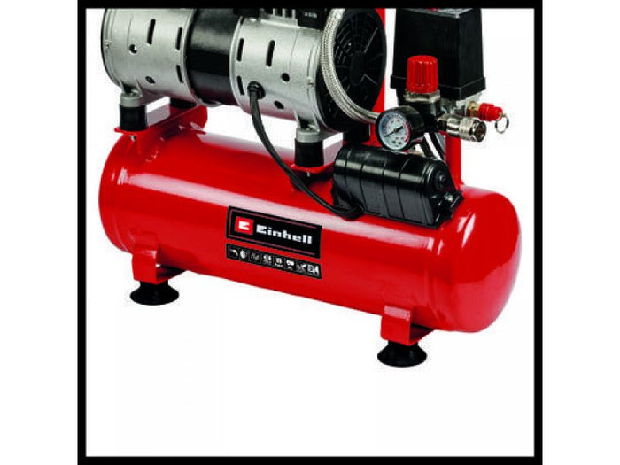 Compressore silenzioso Einhell TE-AC 6 Silent 550W serbatoio 6L 57dB 8bar