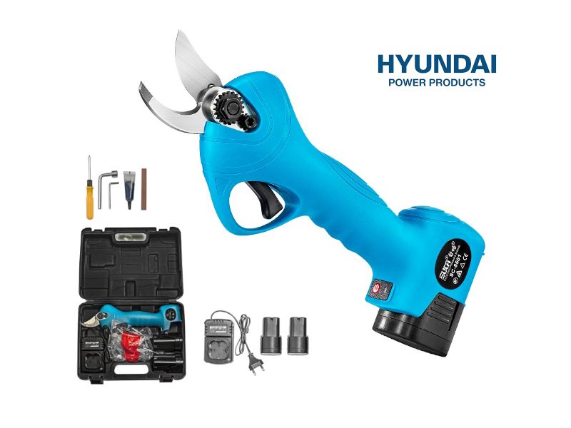 Forbice a batteria da potatura Hyundai 35507 con 2 Batterie da 18v