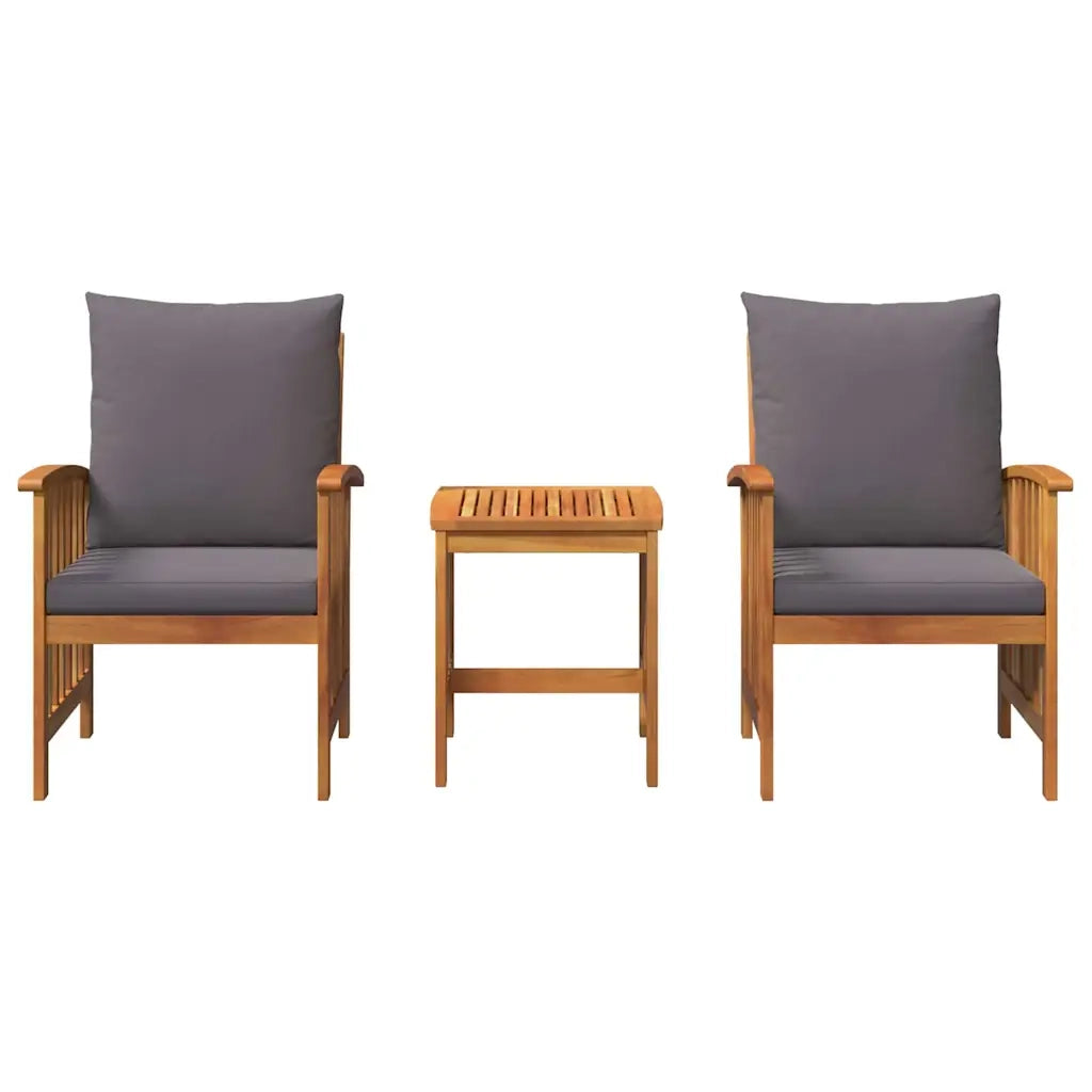 Set Divano da Giardino con cuscino 3 pz-Sofa da Giardino-Divanetto da esterno Olio Naturale 741292