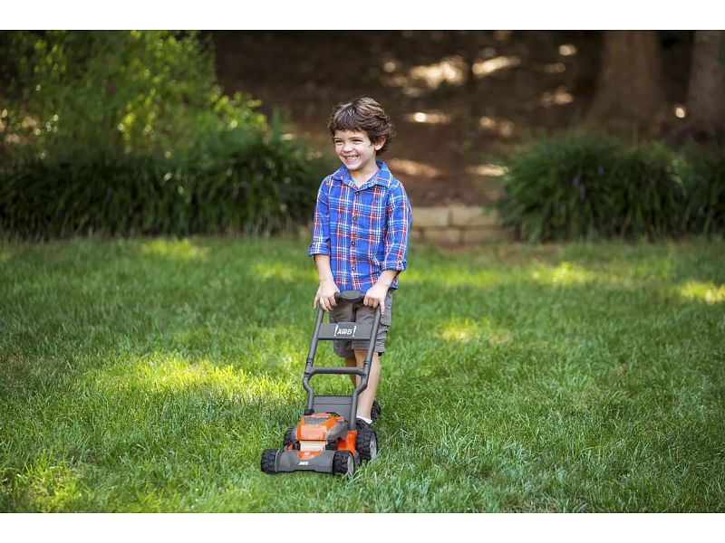 Tagliaerba giocattolo Husqvarna con pulsante di avviamento effetto sonoro e luci