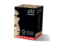 Ricci di legno accendifuoco ecologici 32 pezzi Lisa 55x25x25mm
