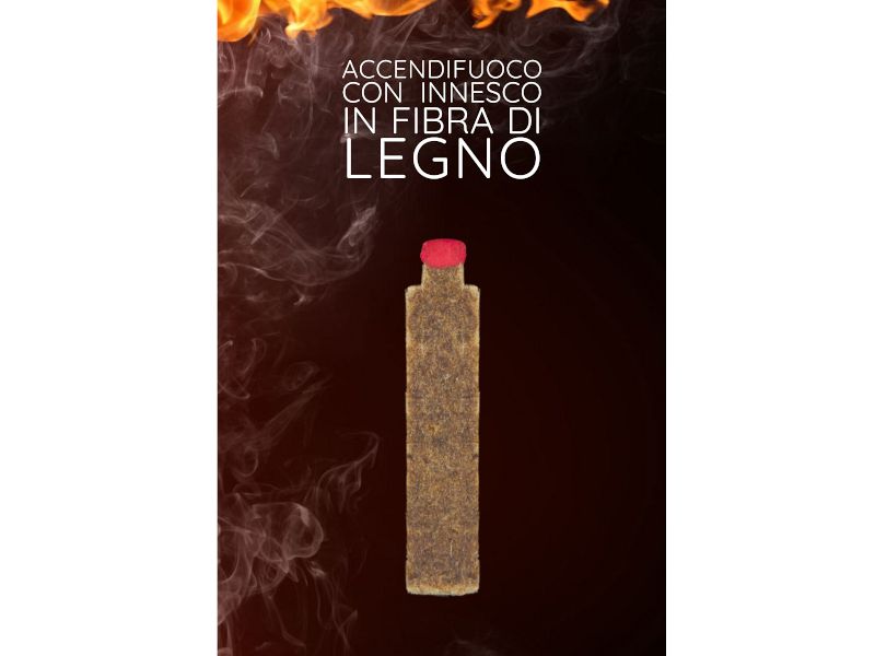 Accendifuoco con innesco ecologico Lisa 12 pezzi durata 10 minuti