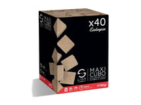 Maxi cubo accendifuoco in fibra di legno 40 pezzi 35x27x27 mm Lisa