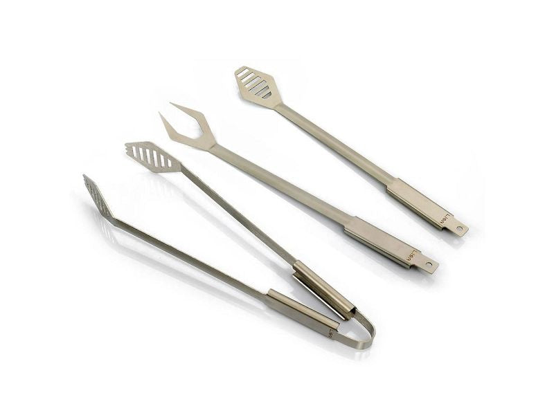 Posate da barbecue Lisa forchettone pinza e spatola in acciaio inox AISI 304