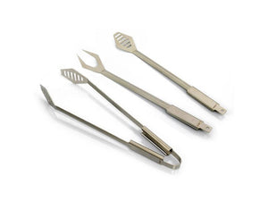 Posate da barbecue Lisa forchettone pinza e spatola in acciaio inox AISI 304