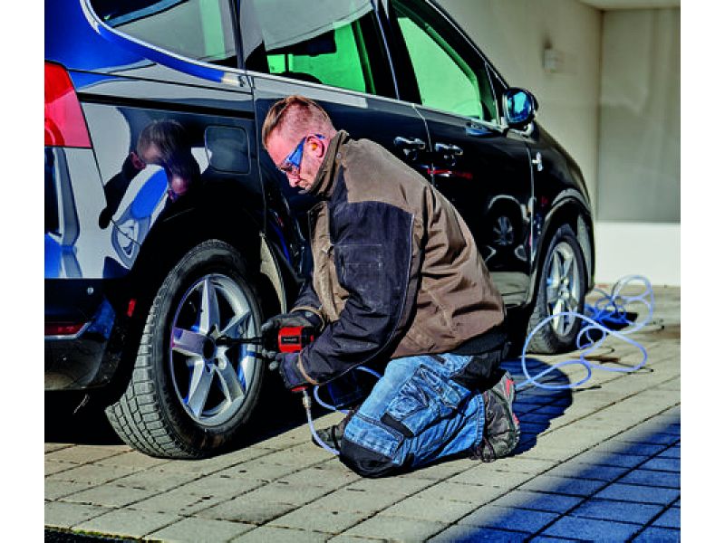 Avvitatore a percussione pneumatico Einhell TC-PW 610 con 10 accessori e bussole