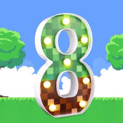 Decorazione a Led Pixel, Modulo 21,8cm, Numeri a Luce emettente, per Feste di Giochi, Compleanni e Matrimoni