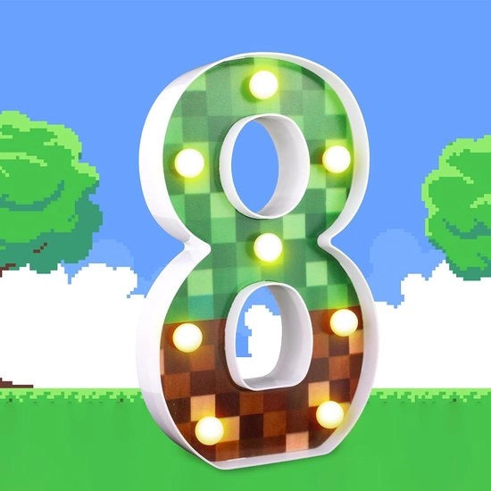 Decorazione a Led Pixel, Modulo 21,8cm, Numeri a Luce emettente, per Feste di Giochi, Compleanni e Matrimoni