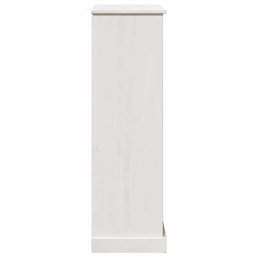 Mobiletto da bagno moderno con 7 ripiani 68 x 34 x 110 cm legno massello bianco 02_0057914