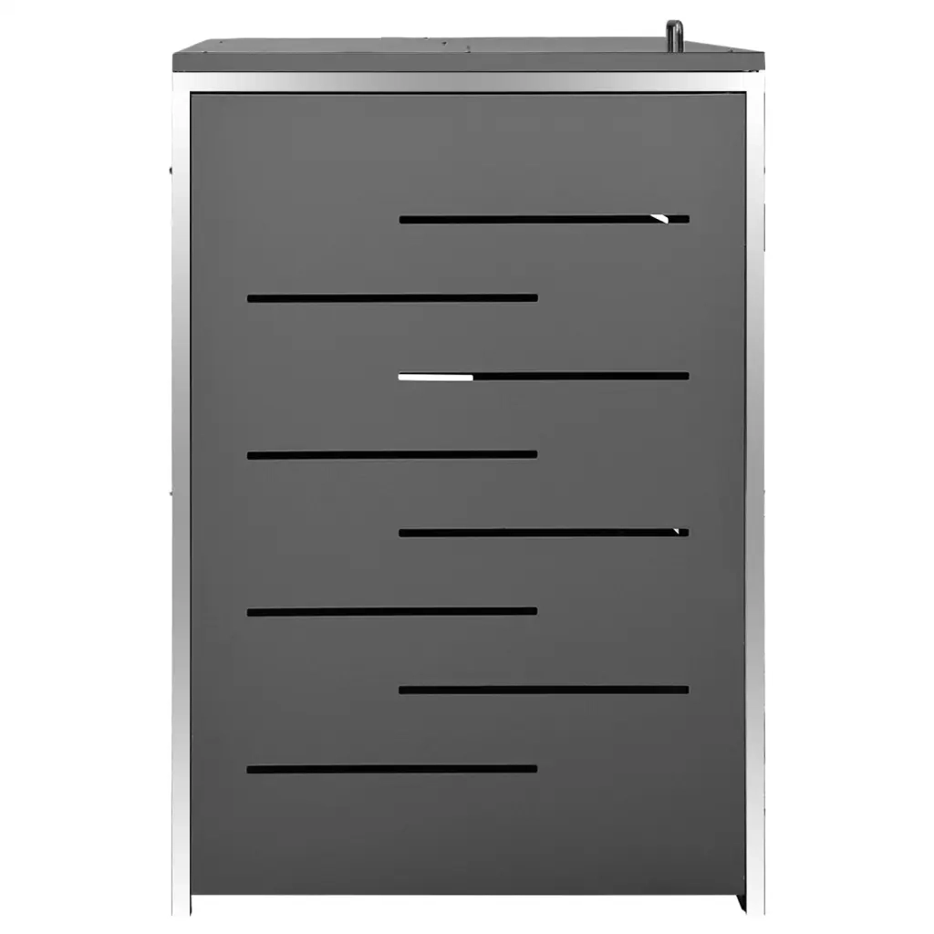 Copribidone per Spazzatura Singolo 69x77,5x112,5cm Acciaio Inox 149556