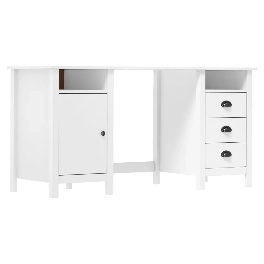 Scrivania Hill Range Bianca 150x50x74 cm in Massello di Pino cod mxl 68500