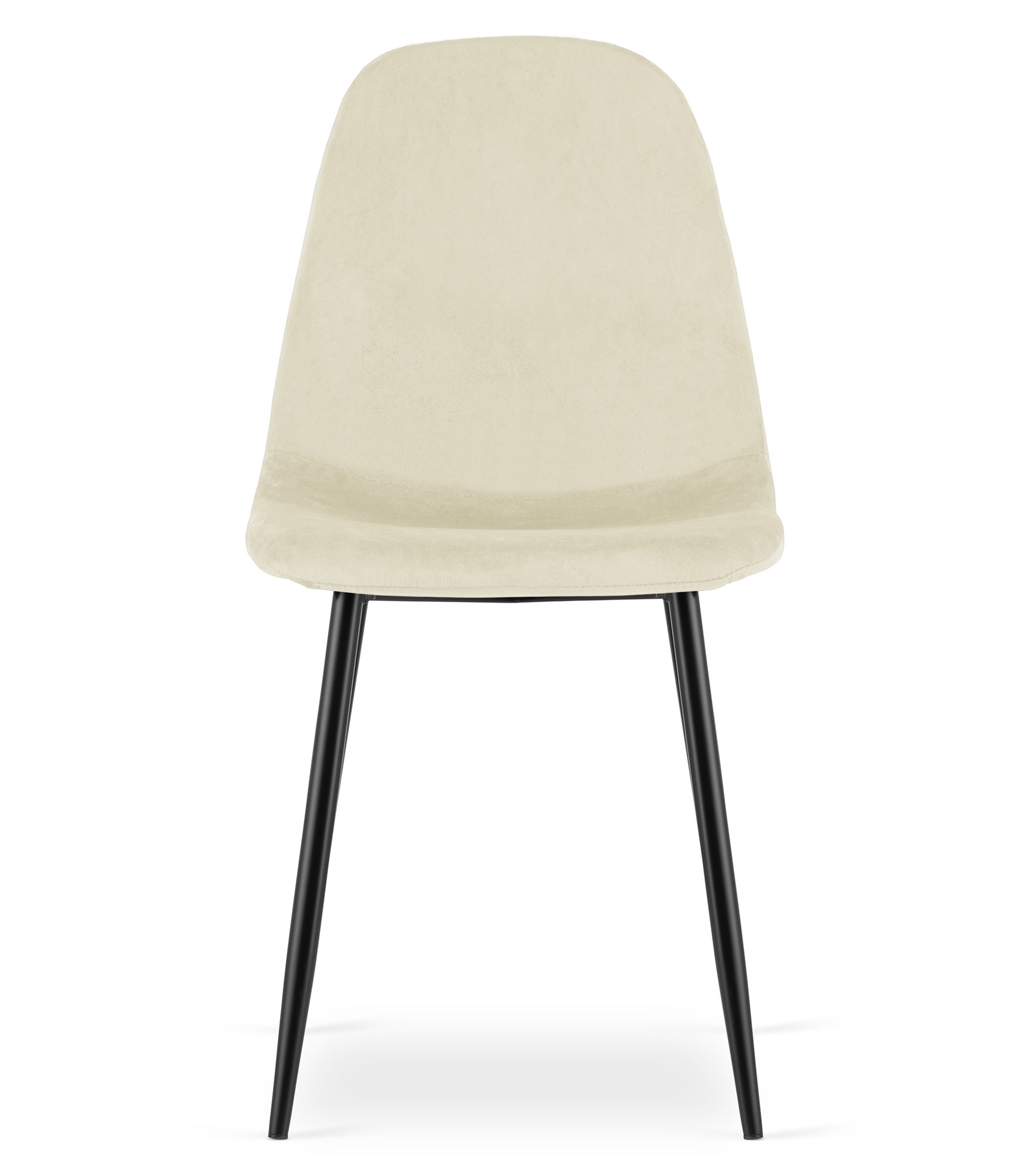 Sedia VALORA COMO - Ergonomica in velluto beige per soggiorno x 2