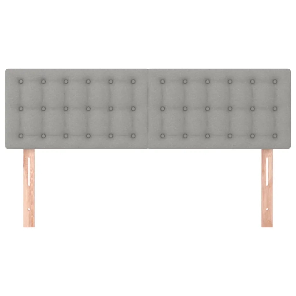 Testiera Grigio Chiaro 144x5x78/88 cm in Tessuto 346456