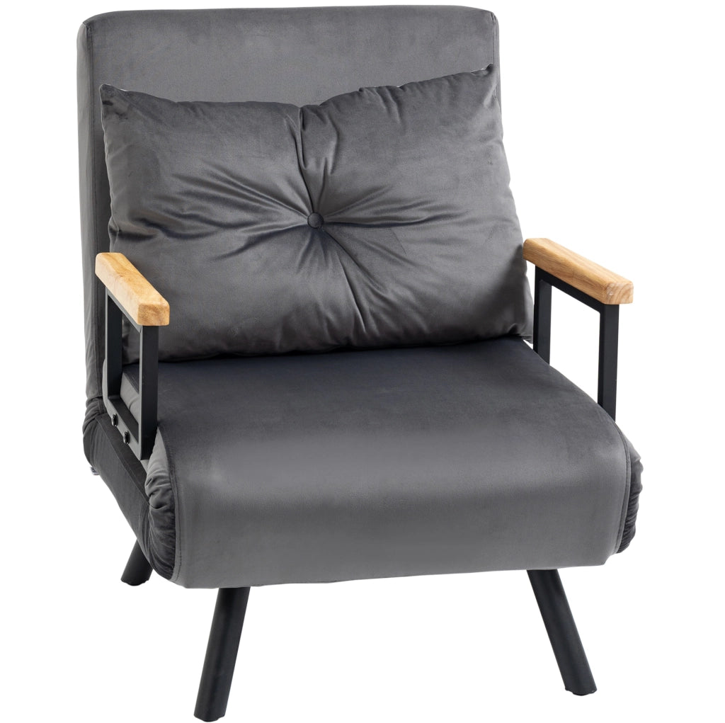 Poltrona letto reclinabile grigio scuro