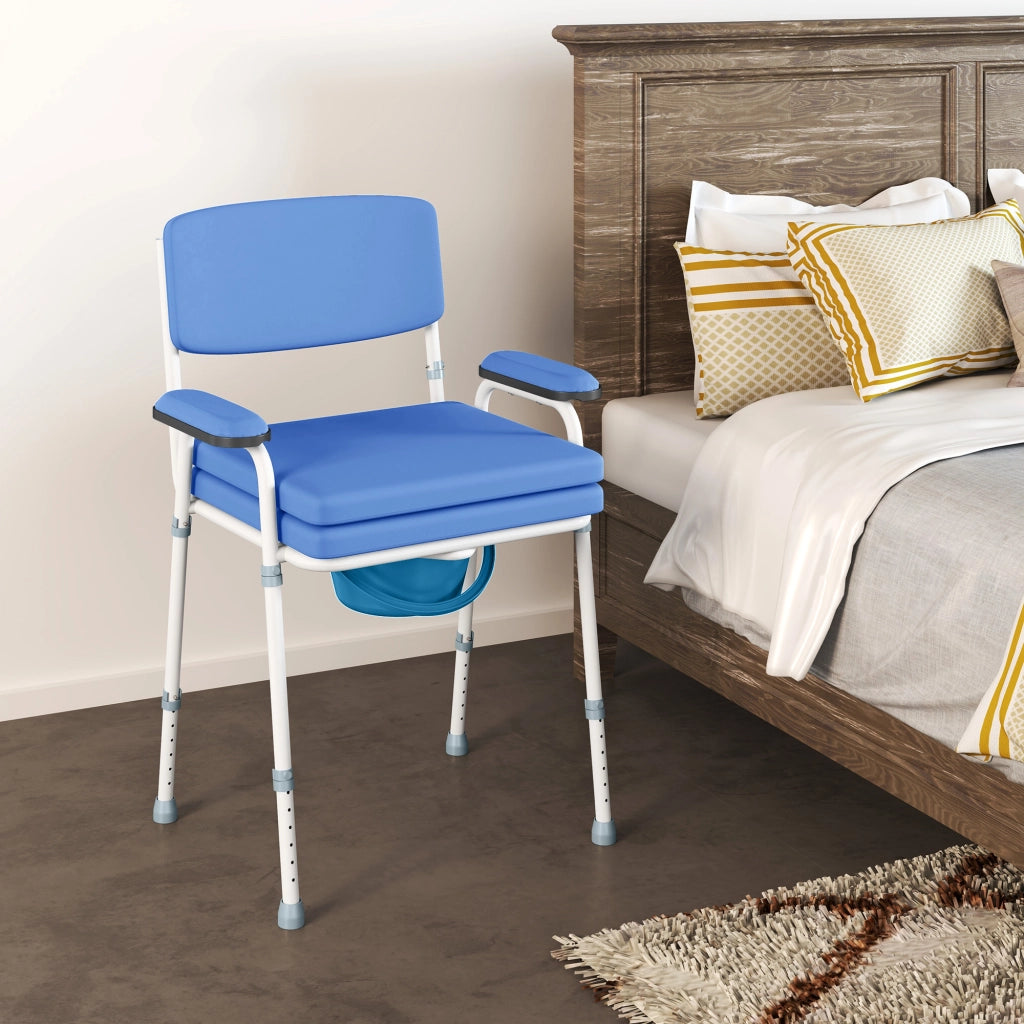 Poltrona reclinabile massaggiante elettrica con alzapersona ¨C zephmum ¨C blu