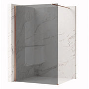 Parete Doccia Rea Flexi Grey / Brush Copper 120
